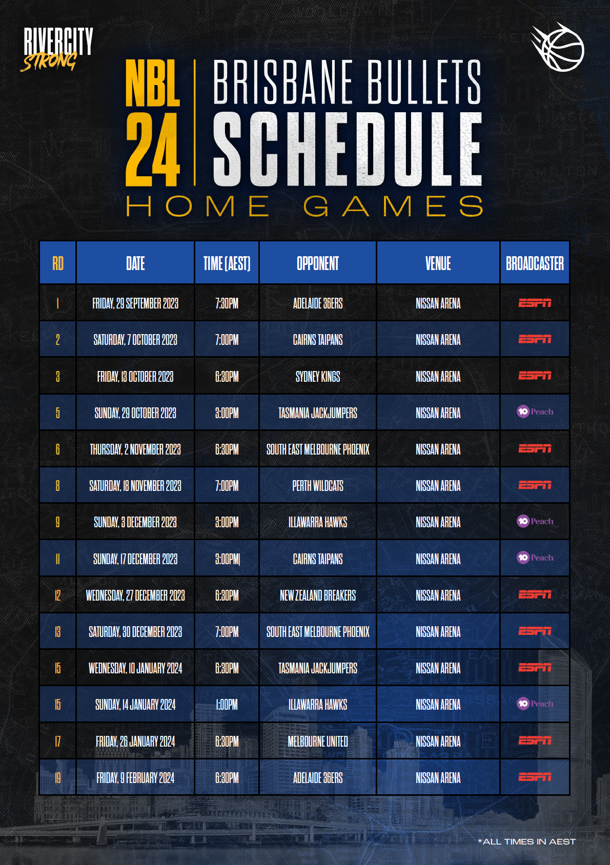 Nbl24 Home Schedule